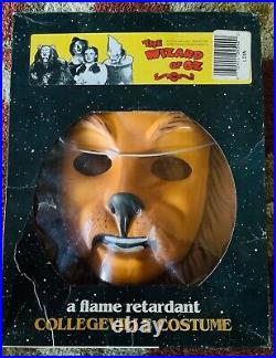 Vintage Wizard of Oz Set Cowardly Lion, Scarecrow, Tin Man Costumes. NOS IN BOX