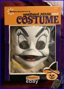 Vintage Woolworth's CREEPY Ghost Rare Costume, Ben Cooper. All Complete