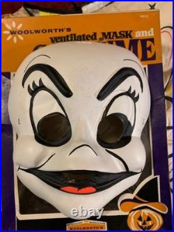Vintage Woolworth's CREEPY Ghost Rare Costume, Ben Cooper. All Complete