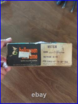 Vintage halloween Witch costume with glow mask Child Bland Charnas Co. Rare Vintage halloween Witch costume with glow mask Child Bland Charnas Co. Rare