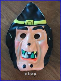 Vintage halloween Witch costume with glow mask Child Bland Charnas Co. Rare Vintage halloween Witch costume with glow mask Child Bland Charnas Co. Rare