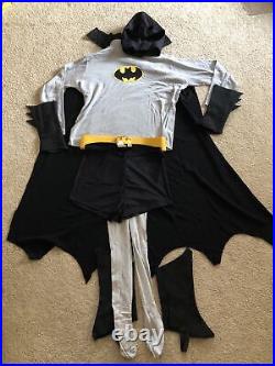 Vintage homemade batman halloween costume Cowl Belt Shirt Pants Boots