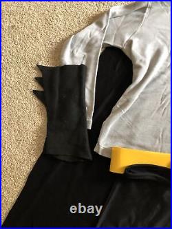 Vintage homemade batman halloween costume Cowl Belt Shirt Pants Boots