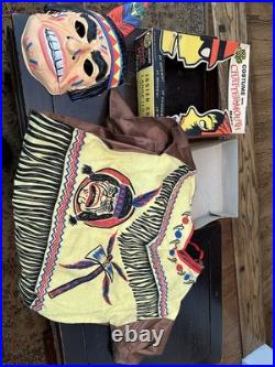 Vintage mid 1950s Complete Boxed Ben Cooper Indian Chief Costume Mask Box Rare