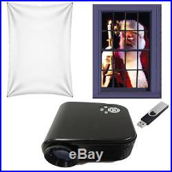 Virtual Santa in the Window USB Projector Kit with High Res Rear Projection Screen