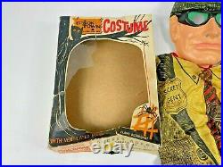 Vtg 1960s Spook Town by Ben Cooper SECRET AGENT Costume Mask Small 4-6 USA Made