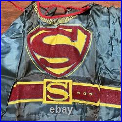 Vtg 1963 Ben Cooper Superman Costume w Mask in Original Box L 12-14 #248 USA
