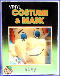 Vtg 1989 Ben Cooper GEORGE JETSON Vinyl Halloween Costume & Mask Medium (6-8)
