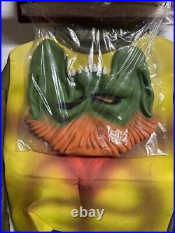 Vtg 1991 Street Fighter 2 Blanka Collegeville Halloween Mask Costume Rare Rubber