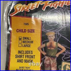 Vtg 1991 Street Fighter 2 GUILE Collegeville Halloween Mask Costume Rare Rubber