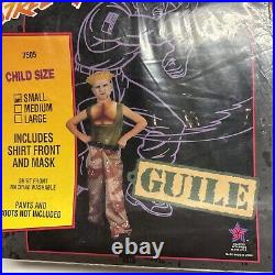 Vtg 1991 Street Fighter 2 GUILE Collegeville Halloween Mask Costume Rare Rubber