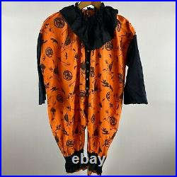 Vtg 20s-30s Childrens Halloween Romper Clown Witch Ruffles Medium