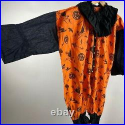 Vtg 20s-30s Childrens Halloween Romper Clown Witch Ruffles Medium