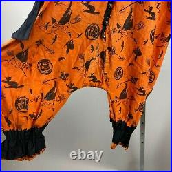 Vtg 20s-30s Childrens Halloween Romper Clown Witch Ruffles Medium