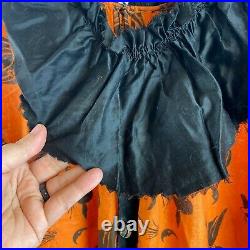 Vtg 20s-30s Childrens Halloween Romper Clown Witch Ruffles Medium