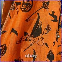 Vtg 20s-30s Childrens Halloween Romper Clown Witch Ruffles Medium