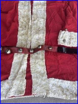 Vtg 5 Piece 1950's Handmade Santa Suit Costume Flannel One Size S/M/L Christmas
