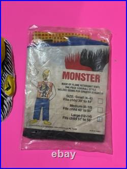 Vtg 60s Horror Monster Halloween Costume Ben Cooper Dr Jekyll & Mr Hyde Mask Lot