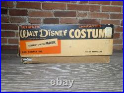Vtg Authentic Walt Disney Halloween Ben Cooper Mickey Mouse Mask Costume & Box