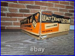 Vtg Authentic Walt Disney Halloween Ben Cooper Mickey Mouse Mask Costume & Box