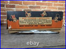 Vtg Authentic Walt Disney Halloween Ben Cooper Mickey Mouse Mask Costume & Box