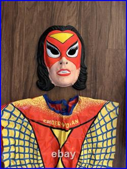 Vtg Ben Cooper 1976 Spider-Woman Halloween Mask & Costume Rare