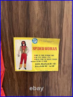 Vtg Ben Cooper 1976 Spider-Woman Halloween Mask & Costume Rare
