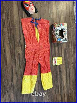 Vtg Ben Cooper 1976 Spider-Woman Halloween Mask & Costume Rare