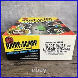 Vtg Ben Cooper 1978 Hairy & Scary Werewolf Costume Box NICE Rooted Hair Monster