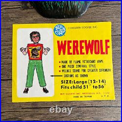 Vtg Ben Cooper 1978 Hairy & Scary Werewolf Costume Box NICE Rooted Hair Monster