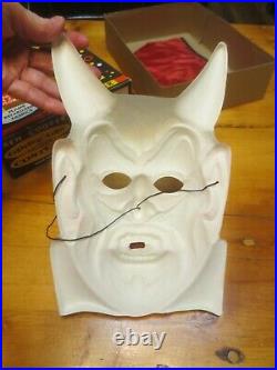 Vtg Ben Cooper DEVIL Halloween Complete Costume & Mask In Box Glitter Glo