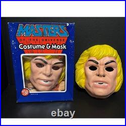 Vtg Ben Cooper Masters of the Universe He-Man Costume Mask Sz M 8-10 with Box 80s