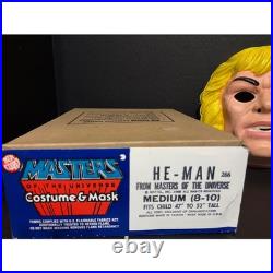 Vtg Ben Cooper Masters of the Universe He-Man Costume Mask Sz M 8-10 with Box 80s