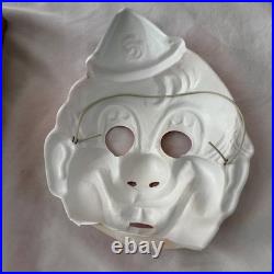 Vtg Collegeville Clown Halloween Mask & Costume Kids Tiny Tot 3-4 Yr 1984 USA