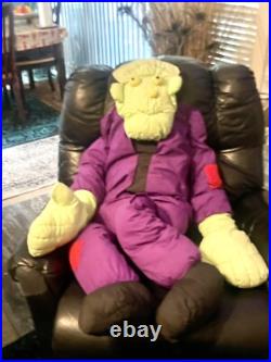 Vtg Frankenstein 5' Life Size Jumbo Halloween Stuff Plush Animal Vernon Sitter