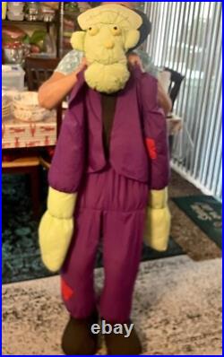 Vtg Frankenstein 5' Life Size Jumbo Halloween Stuff Plush Animal Vernon Sitter