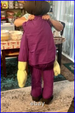 Vtg Frankenstein 5' Life Size Jumbo Halloween Stuff Plush Animal Vernon Sitter