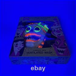 Vtg Halloween Costume Halco Classic Box Rare Plastic Mask Skeleton Smoking Set