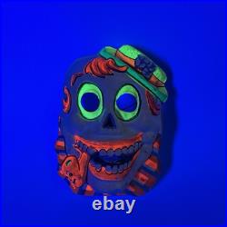 Vtg Halloween Costume Halco Classic Box Rare Plastic Mask Skeleton Smoking Set