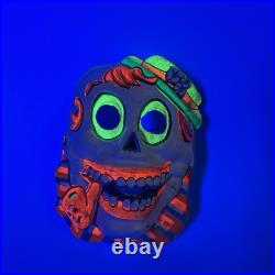 Vtg Halloween Costume Halco Classic Box Rare Plastic Mask Skeleton Smoking Set