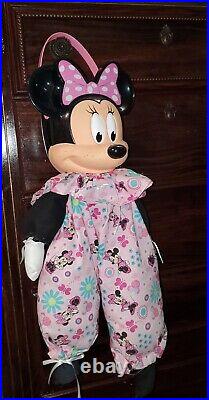 Vtg Homemade Minnie Mouse Candy Costume Children Girl's Basket Bucket Distressed