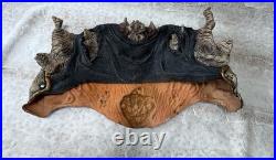 Vtg Latex Demon Shoulder Armor Collar of Doom Halloween Costume Skull Gothic