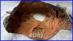 Vtg Latex Demon Shoulder Armor Collar of Doom Halloween Costume Skull Gothic