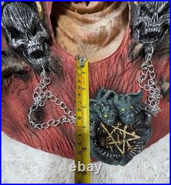 Vtg Latex Demon Shoulder Armor Collar of Doom Halloween Costume Skull Gothic