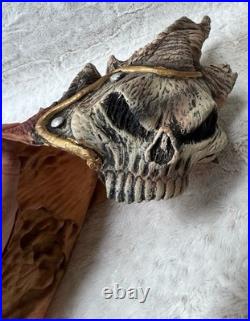 Vtg Latex Demon Shoulder Armor Collar of Doom Halloween Costume Skull Gothic