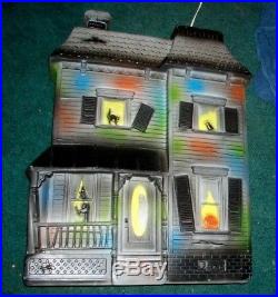 Vtg Rare Don Featherstone Haunted House Lighted Halloween Plastic Blowmold
