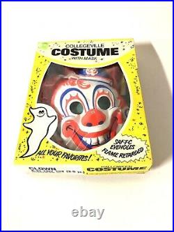 Vtg Rob Zombie-mask-halloween-box Collegeville Costume Plastic Rare Clown Org
