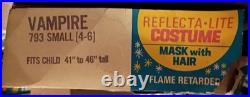 Vtg Vampire With Hair Halloween Costume Collegeville Reflecta-life Costume In Box