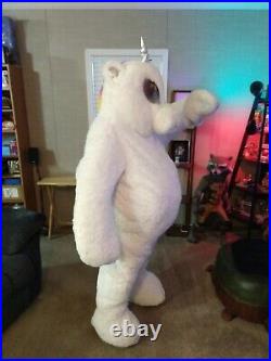 Walmart Unicorn Adult Mascot Furry Fursuit Halloween New 2nd Costume Plushimals