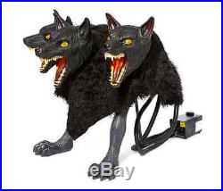 Werewolf Dog Animated Halloween Prop Cerberus Dogs Fangs Fog 3 Headed Animal New
